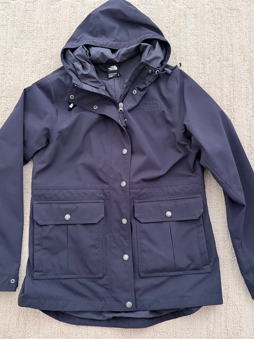 The North Face Women's Dark Navy Hooded Trench Coat